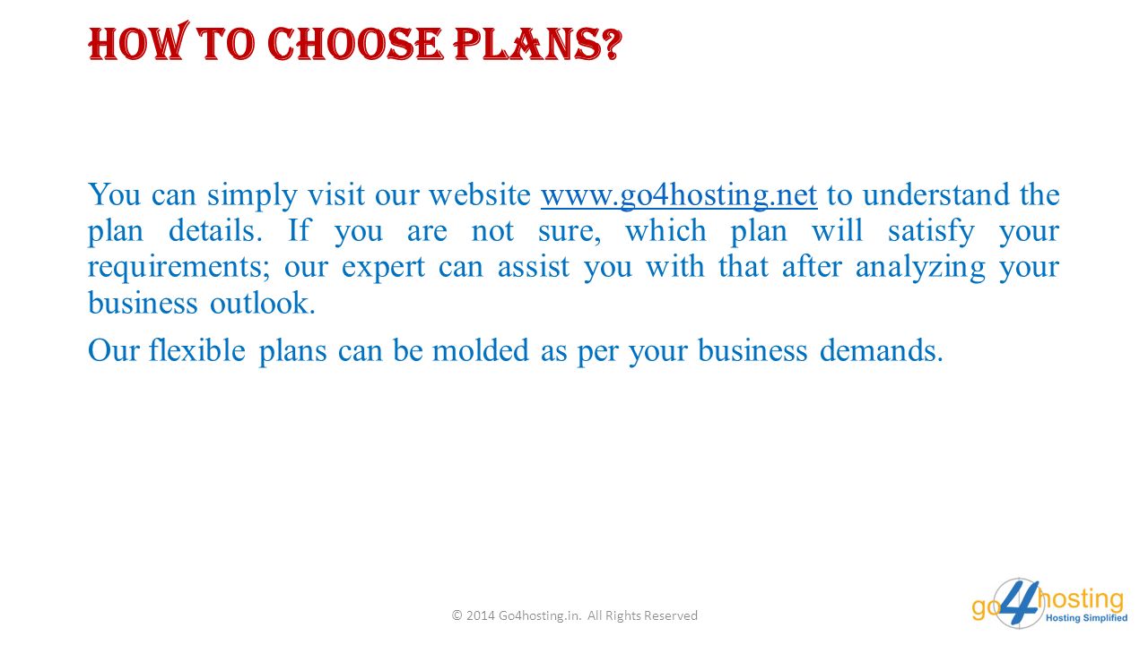 How to Choose Plans.