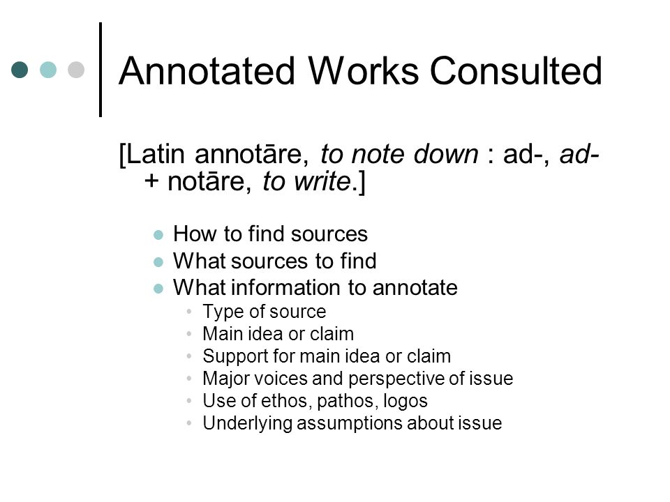 research paper annotated works consulted presentation ppt download what is a works consulted