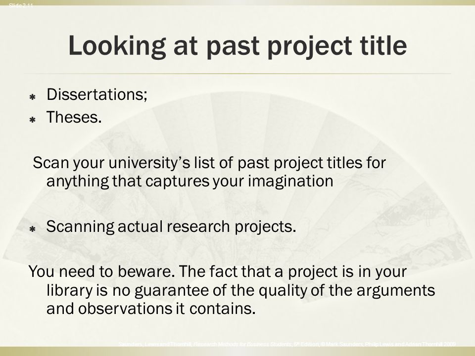 Past Dissertations