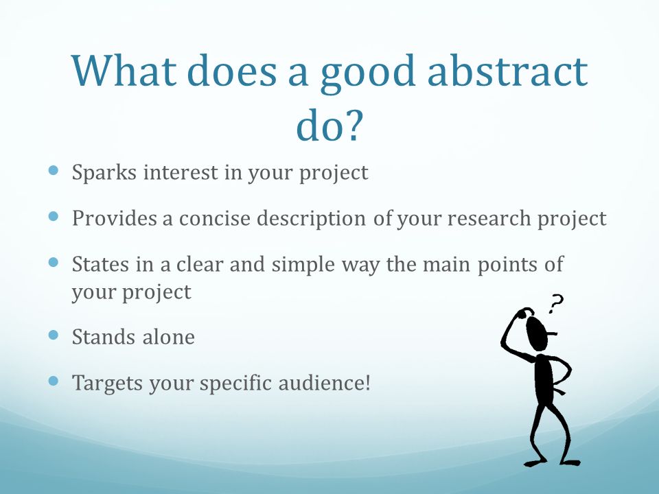 good abstract