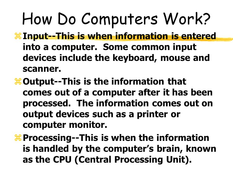 computer basics just how does a computer work the monitor the how do a computer works