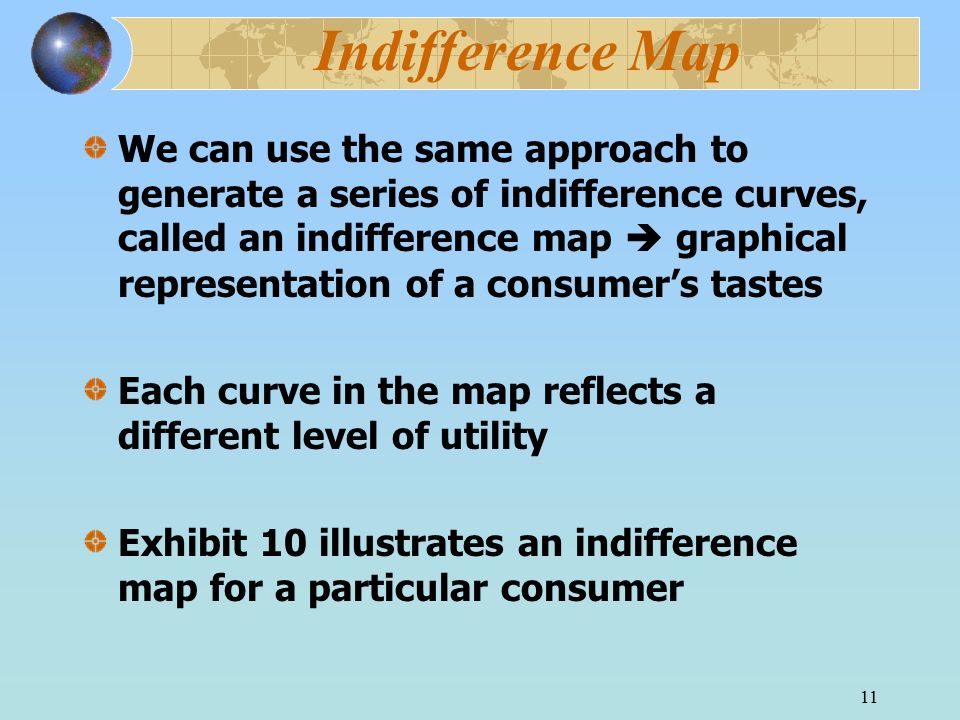indifference map, 11 indifference map we can use the same approach to