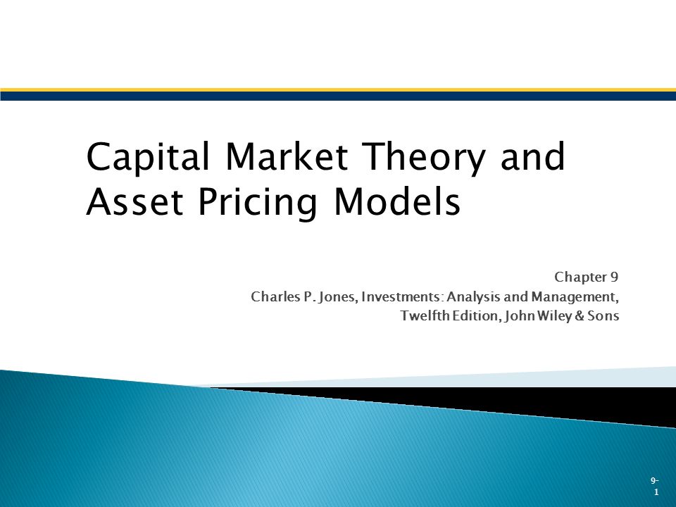 capital market theory capital market theory
