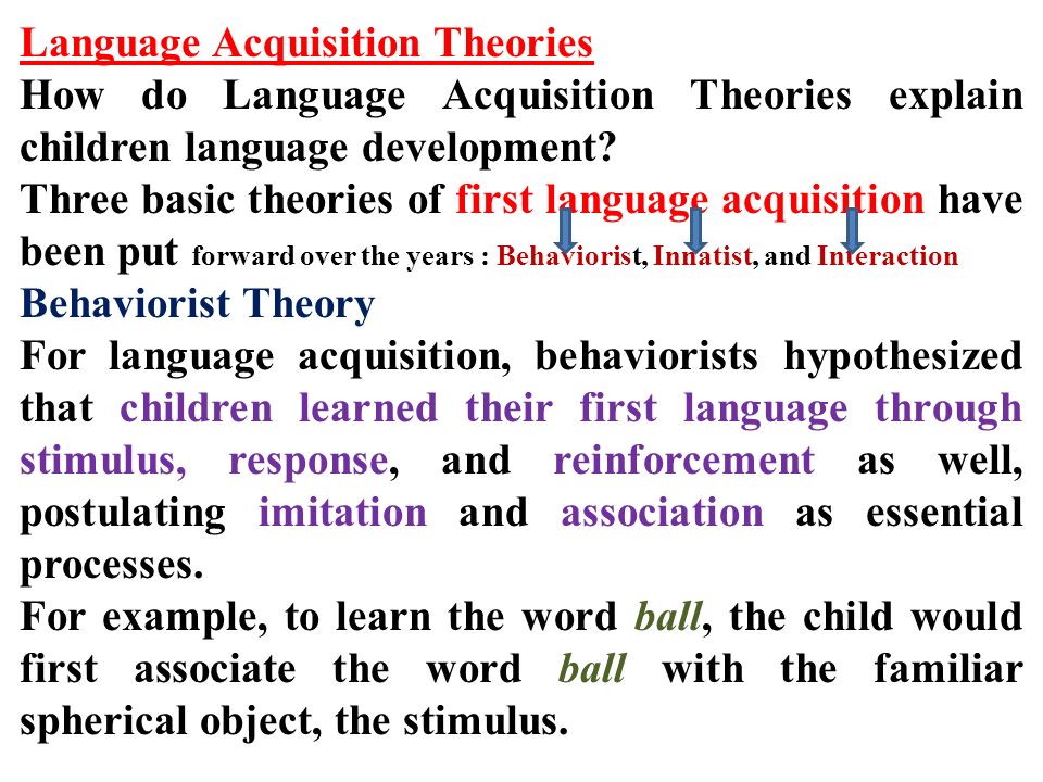 behaviorist theory