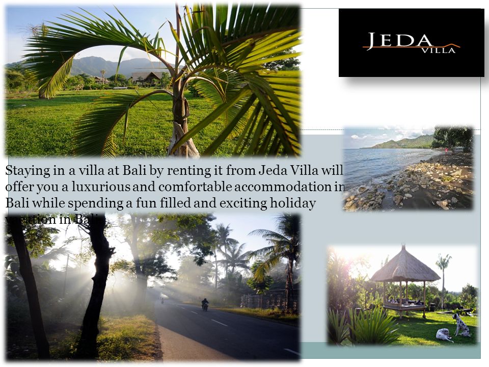 Staying in a villa at Bali by renting it from Jeda Villa will offer you a luxurious and comfortable accommodation in Bali while spending a fun filled and exciting holiday vacation in Bali.