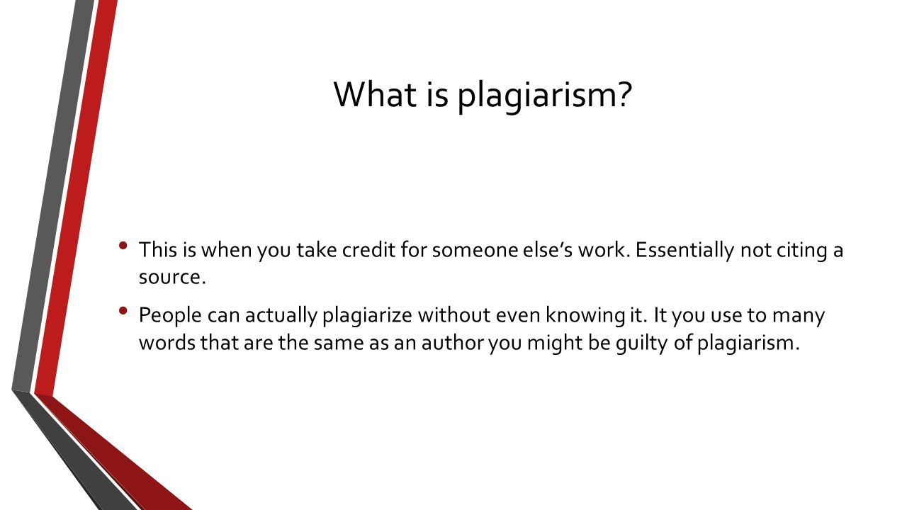 plagiarism taking credit essay If you do not know exactly what plagiarism is, you cannot avoid doing it most students recognize one form but give the author credit for it. plagiarism taking credit essay If you do not know exactly what plagiarism is, you cannot avoid doing it most students recognize one form but give the author credit for it.