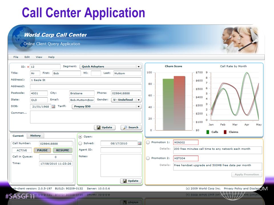 call center application