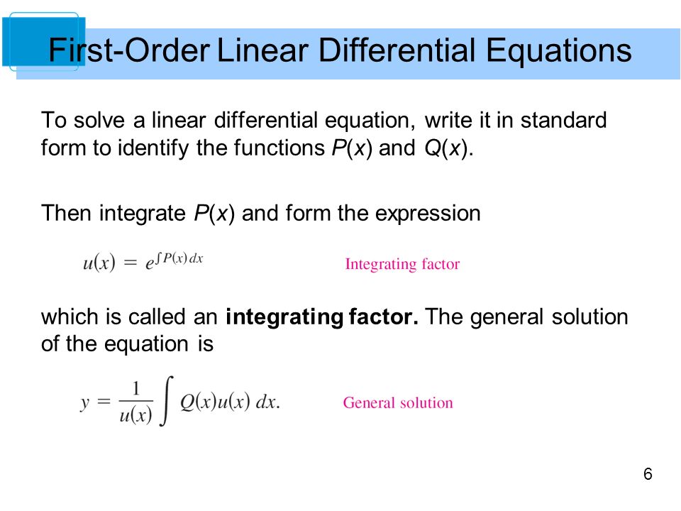 differential equations copyright cengage learning all rights standard form differential equation