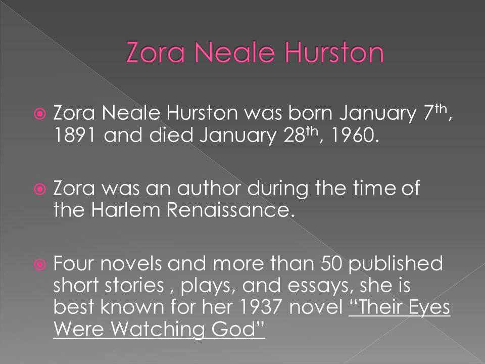 Zora Neale Hurston Essay