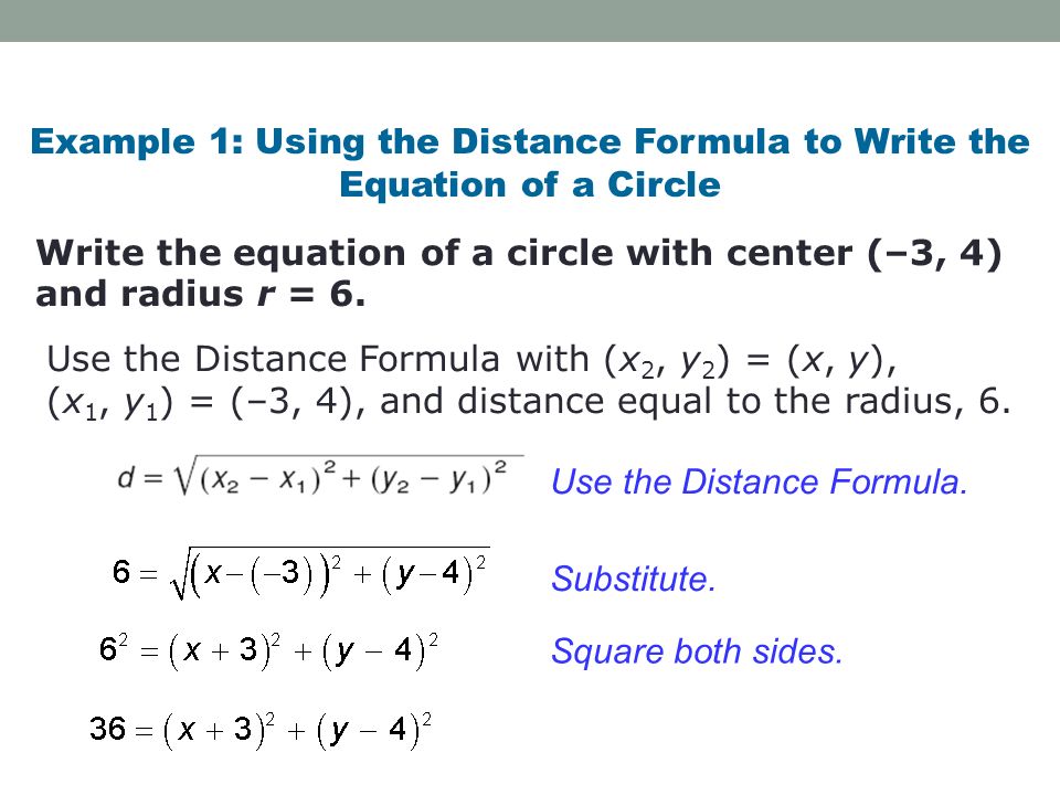 Warm Up Find The Slope Of Line That Connects Each Pair Write The Equation Of A Circle With Center 3 4 And Radius
