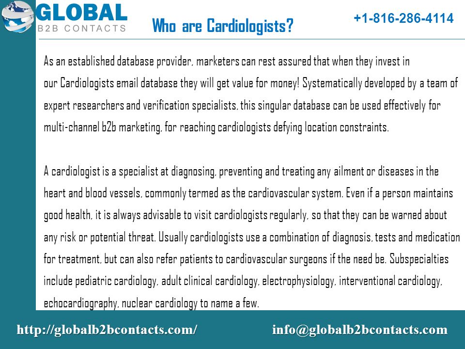 Who are Cardiologists.