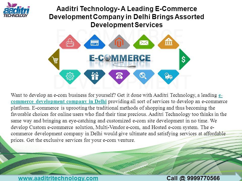 Aaditri Technology- A Leading E-Commerce Development Company in Delhi Brings Assorted Development Services Want to develop an e-com business for yourself.