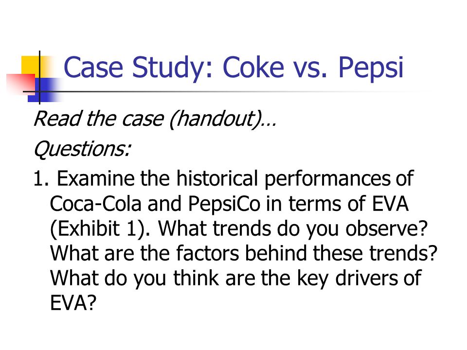 Coke vs pepsi term paper