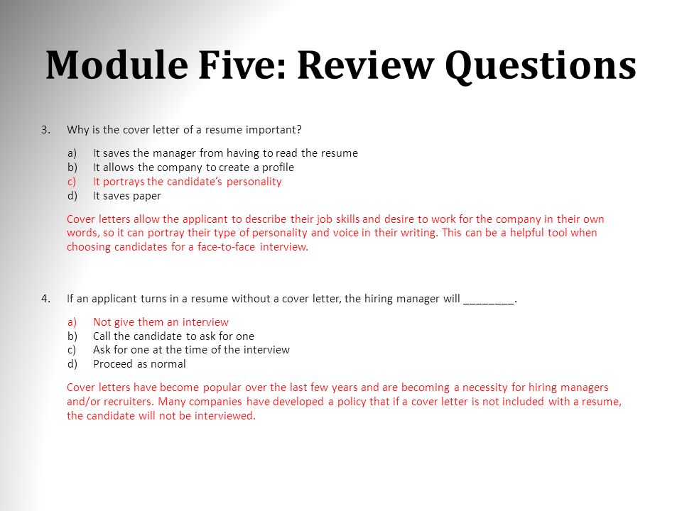personality profile interview questions