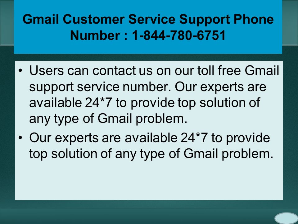 Gmail Customer Service Support Phone Number : Users can contact us on our toll free Gmail support service number.