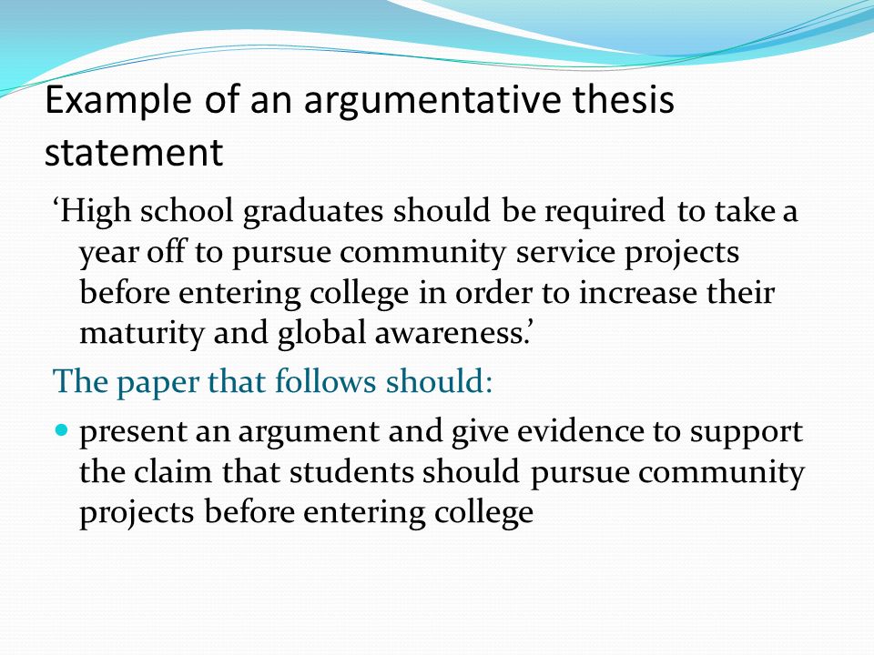 Argumentative Essay Examples For College