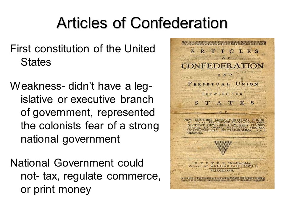 Articles of confederation no separate executive beats