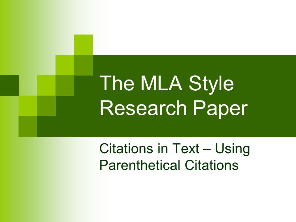 the mla style research paper citations in text using parenthetical mla style research paper