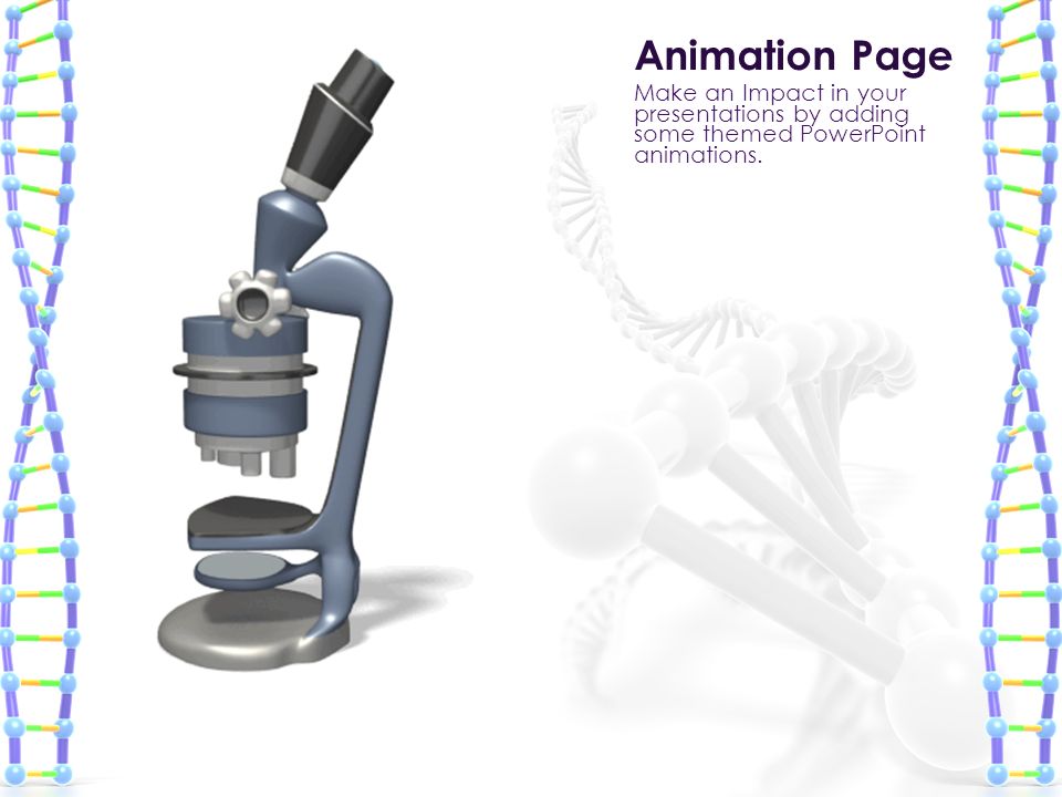 Animation Page Make an Impact in your presentations by adding some themed PowerPoint animations.