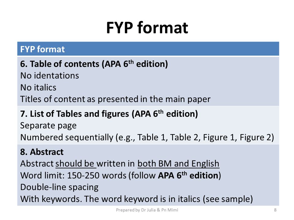 Thesis Table Of Contents