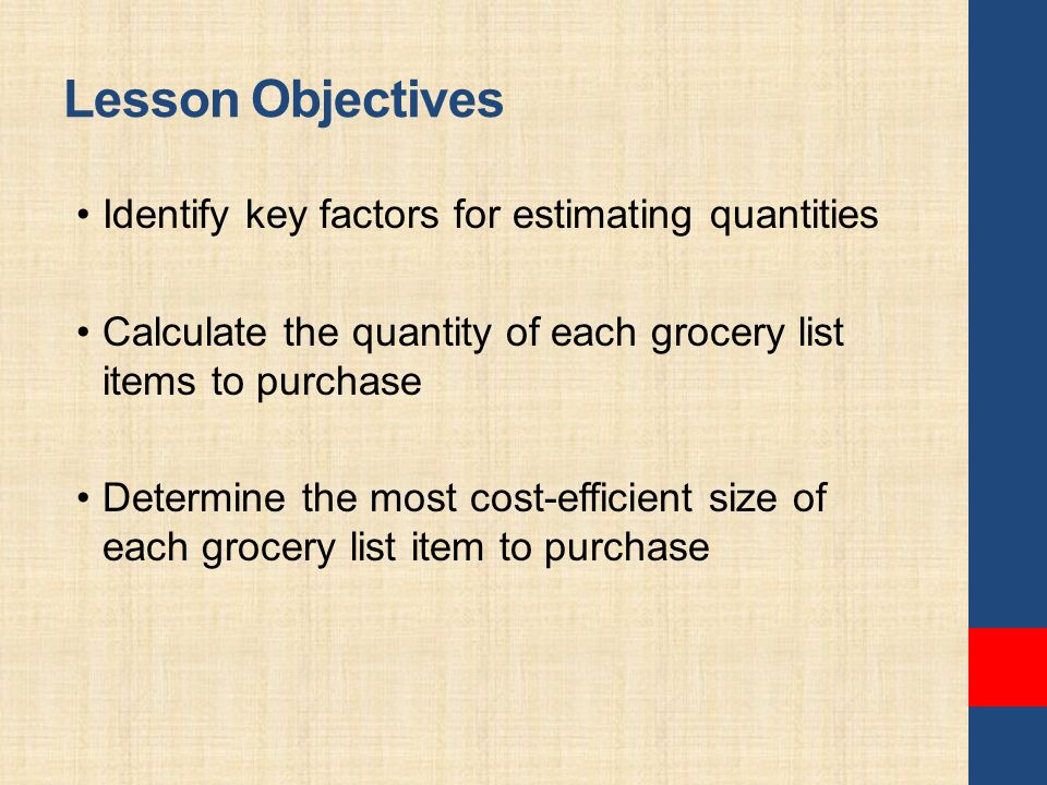 grocery list cost calculator