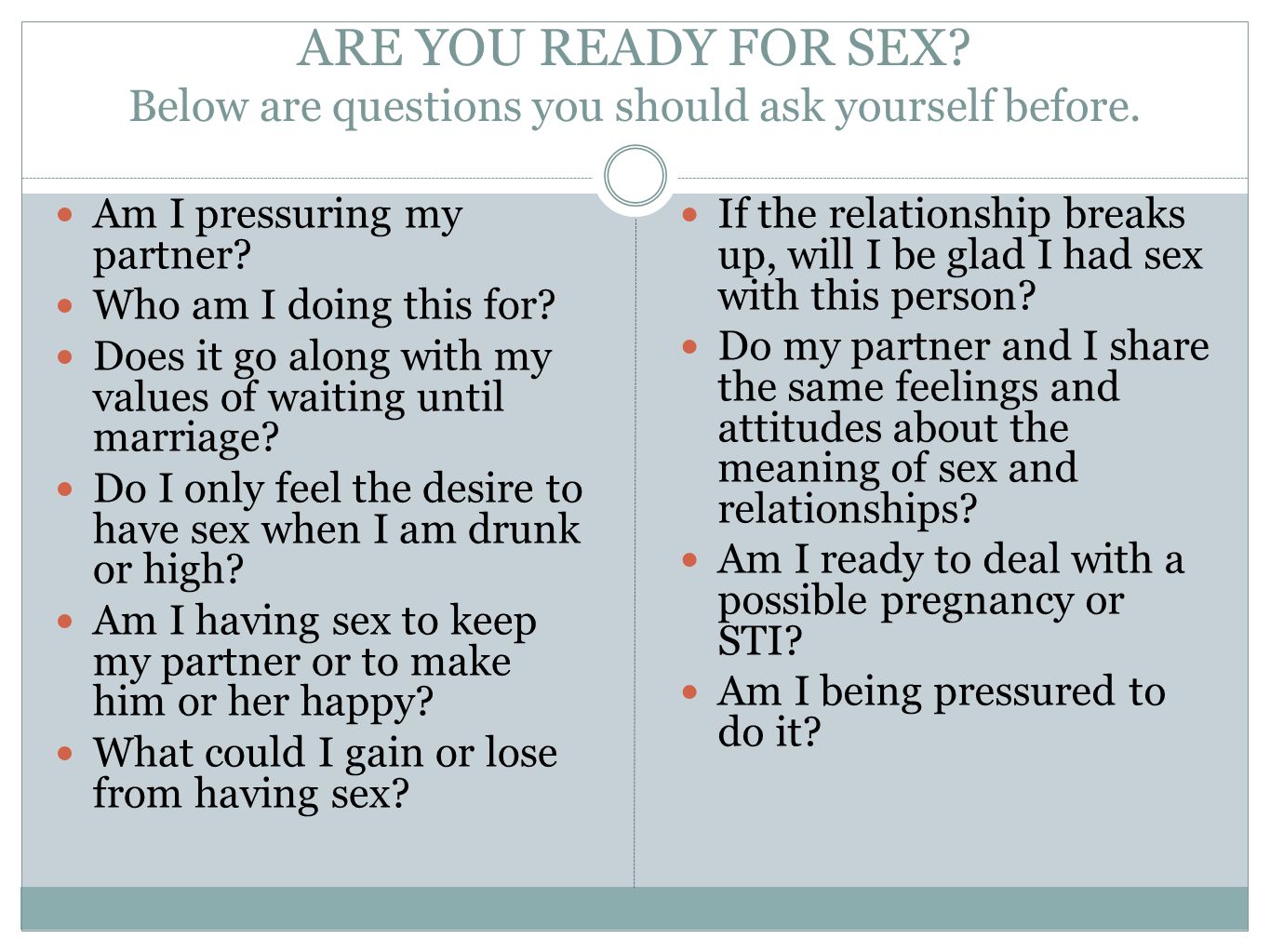 What To Do Before Having Sex What To Do Before Having Sex