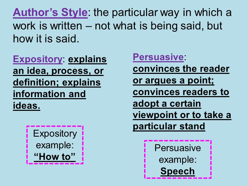 author s style