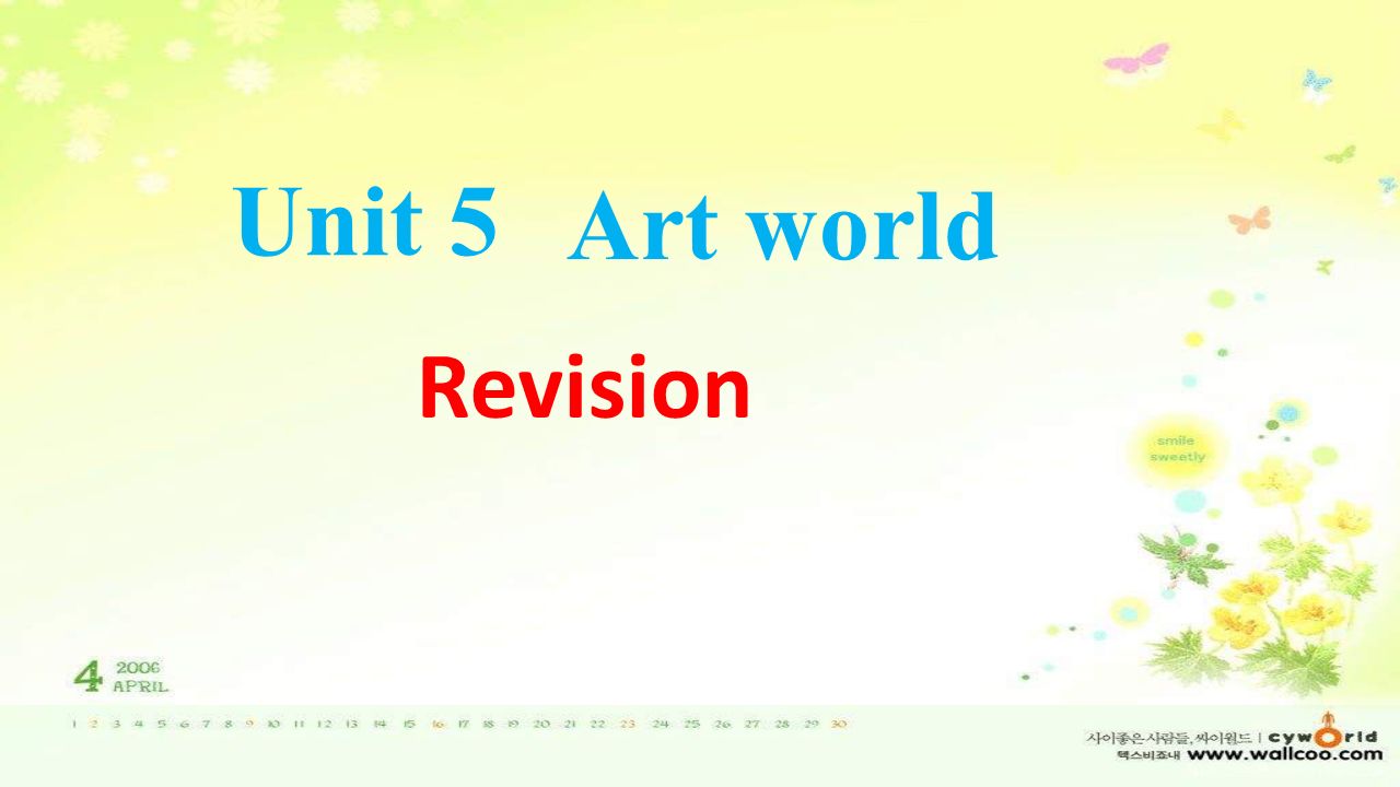 Unit 5 Art world Revision