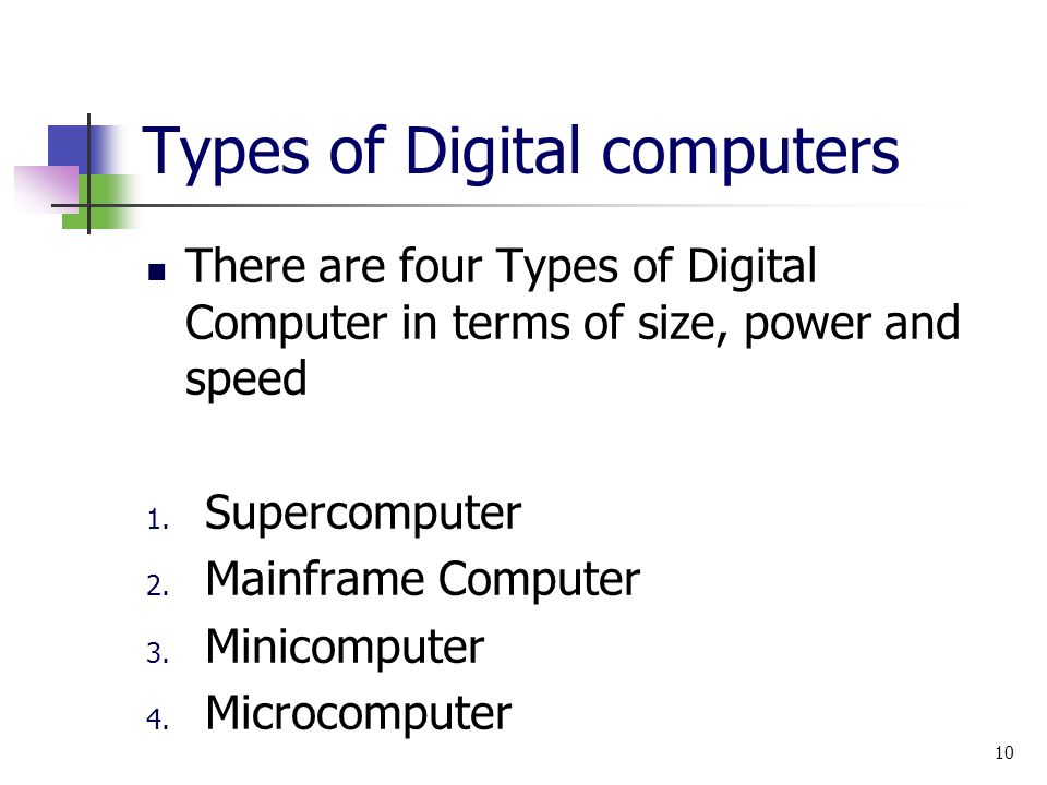 classification types of computers There are three major types of computer classifications: size, functionality and data handling classification of computers in relation to size divides computers into four main categories: mainframe. classification types of computers There are three major types of computer classifications: size, functionality and data handling classification of computers in relation to size divides computers into four main categories: mainframe.