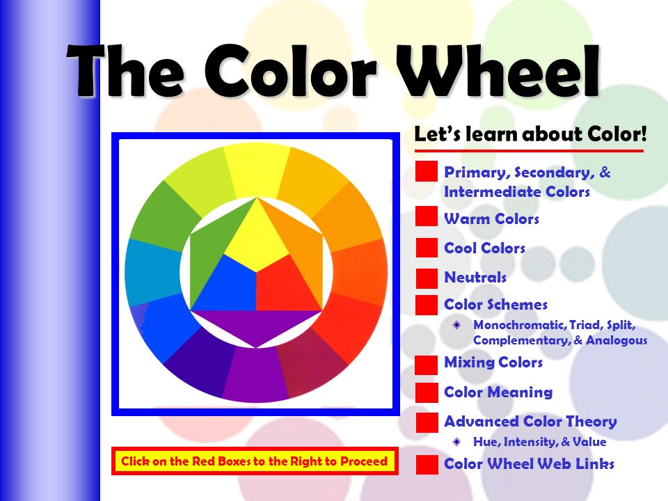 what colors are intermediate colors