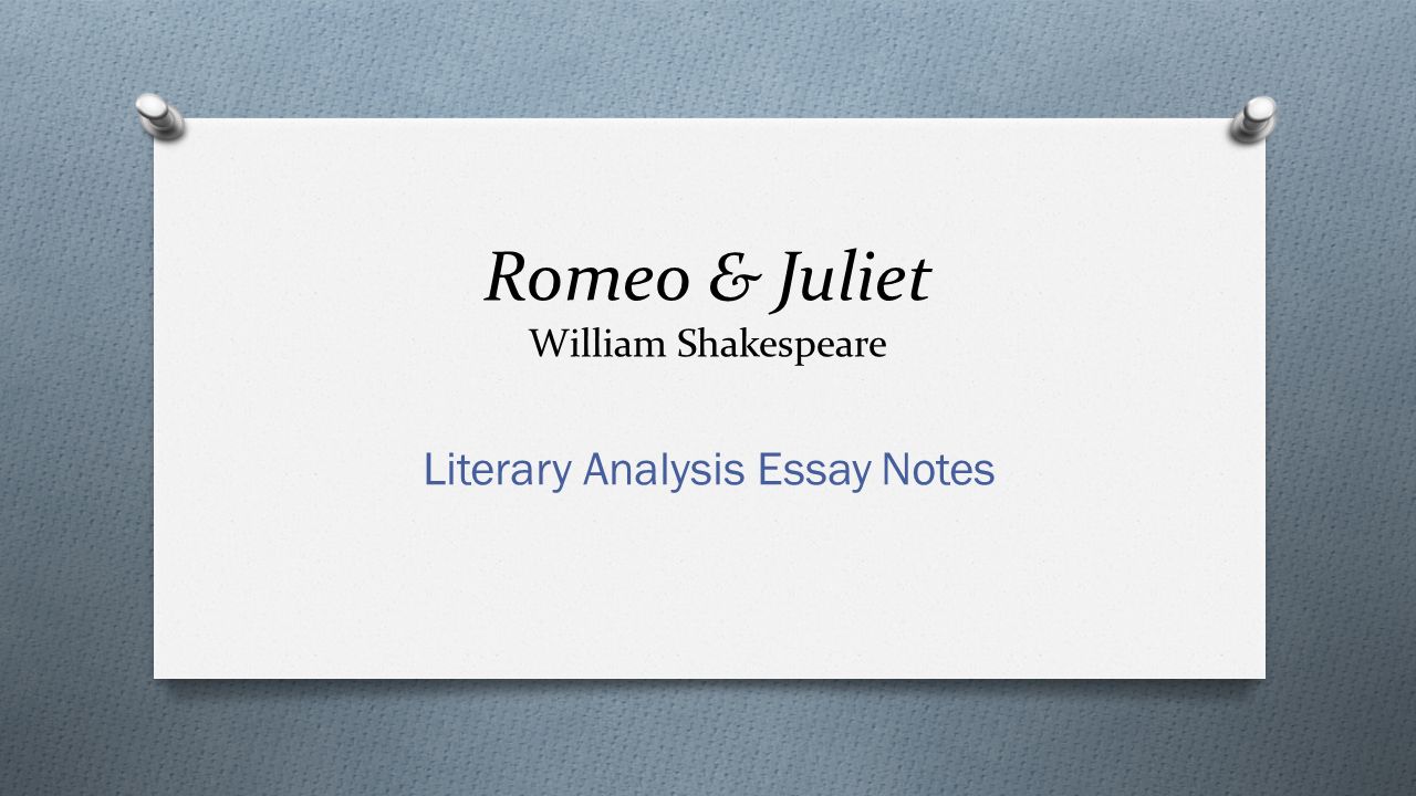 Romeo analysis essay