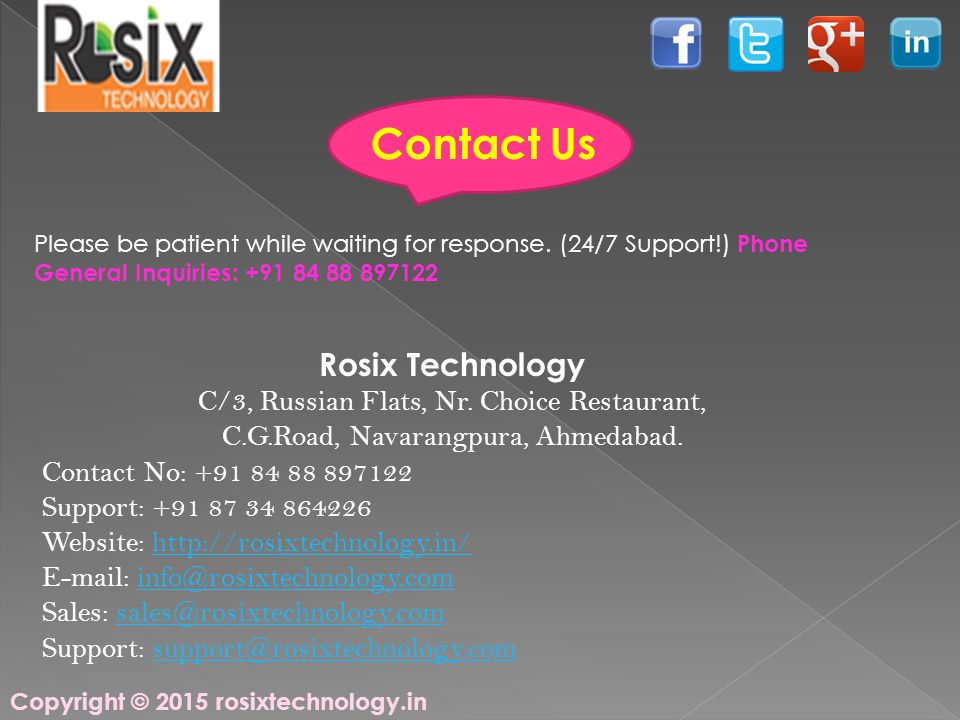 Copyright © 2015 rosixtechnology.in Contact Us Please be patient while waiting for response.