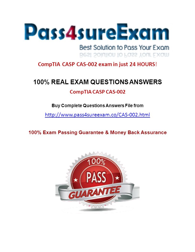 CompTIA CASP CAS-002 exam in just 24 HOURS.
