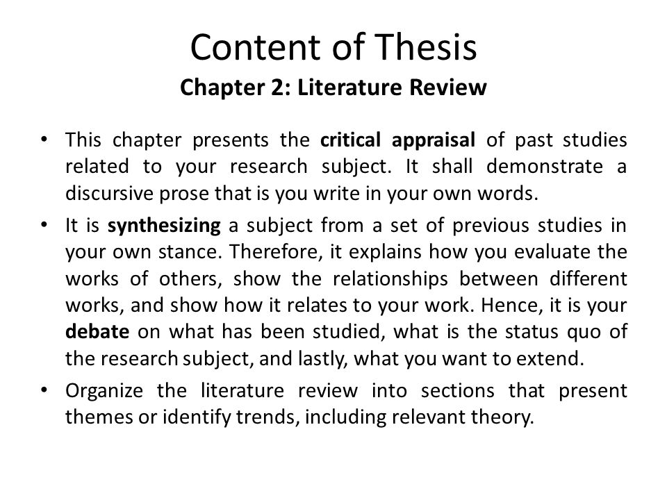 literature review chapter phd thesis literature review chapter phd thesis