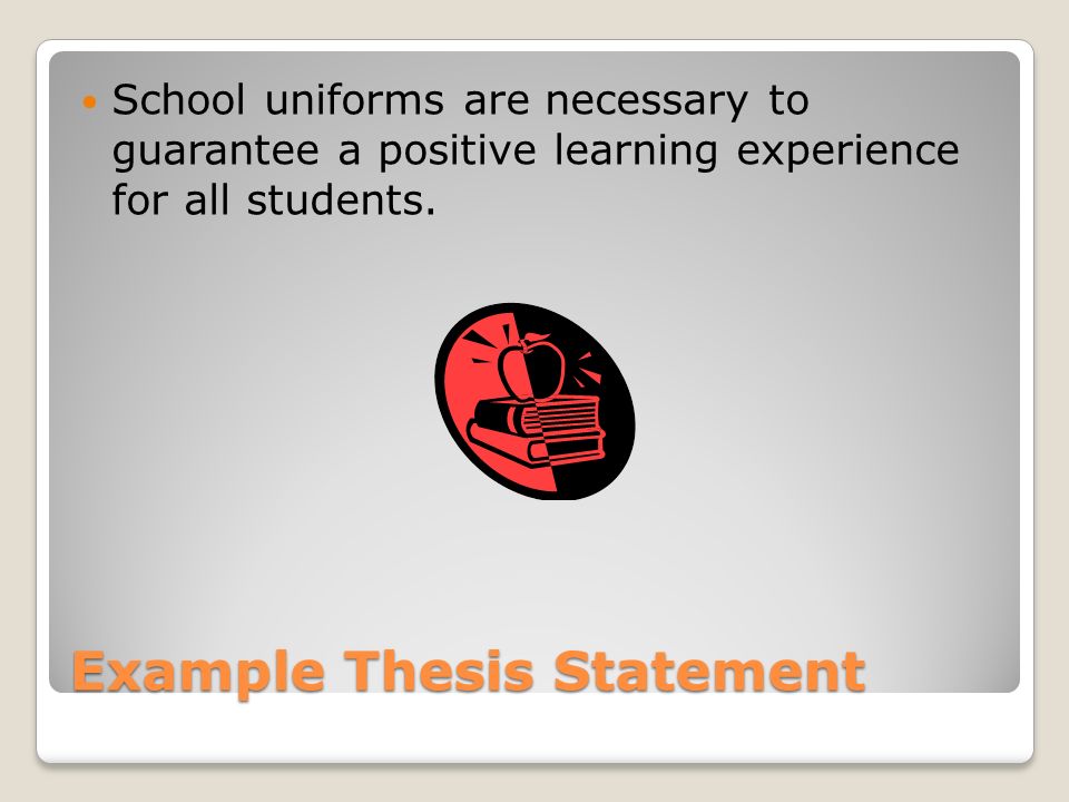 Thesis statement on no school uniforms