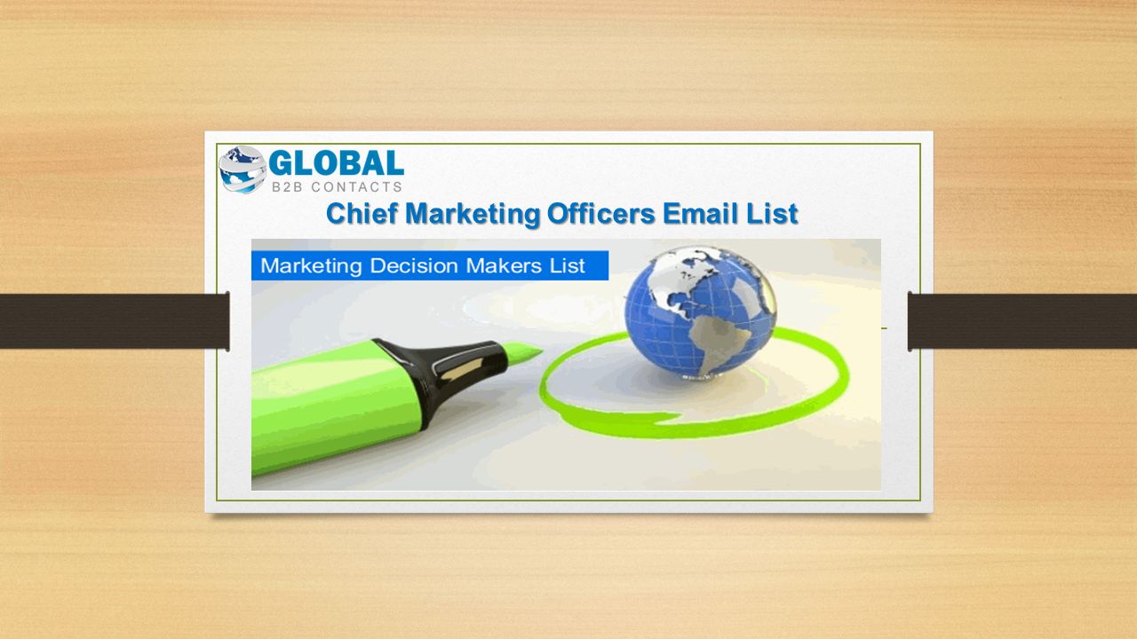 Chief Marketing Officers  List