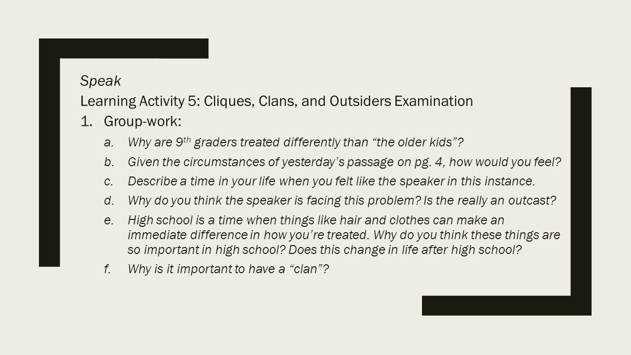 cliques and outsiders essay cliques and outsiders essay