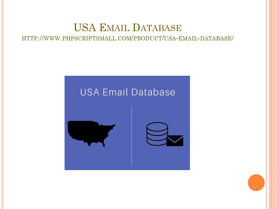 USA E MAIL D ATABASE HTTP :// WWW. PHPSCRIPTSMALL. COM / PRODUCT / USA -  - DATABASE /