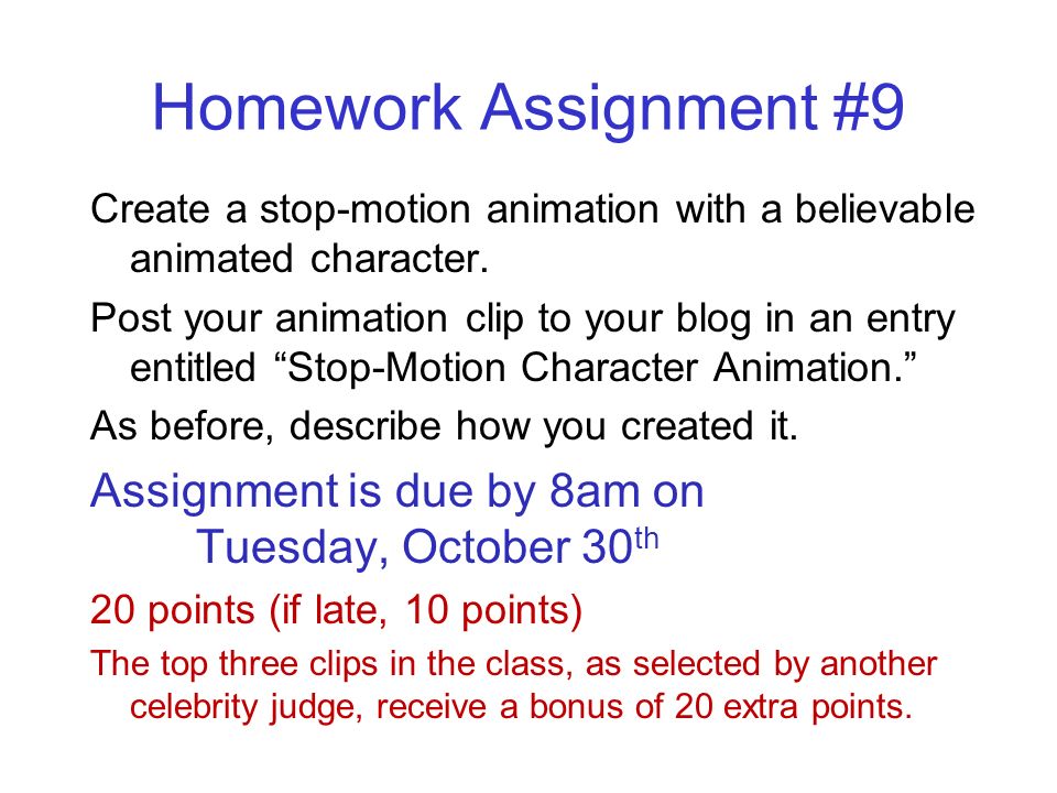 Homework blog entry