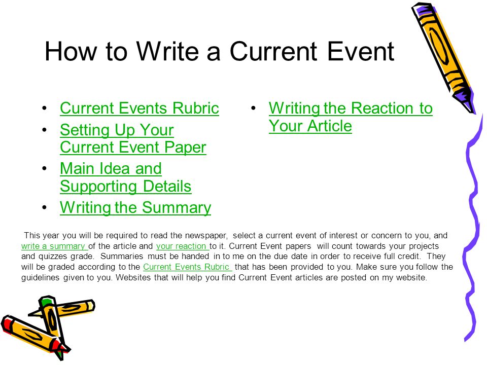 Current Event Essays