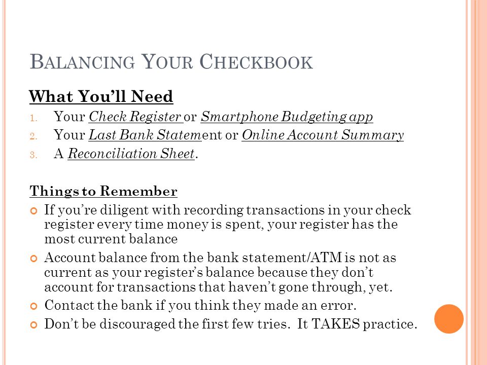 b udgeting l earning o utcomes section 1 budgeting 101 section 2 online check register app
