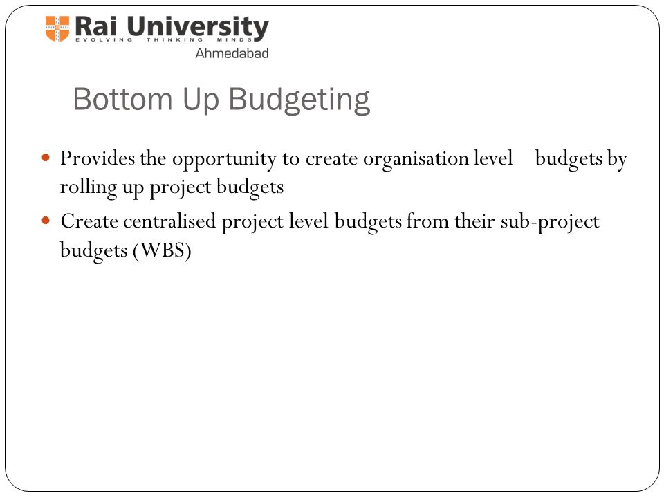 how to create a project budget