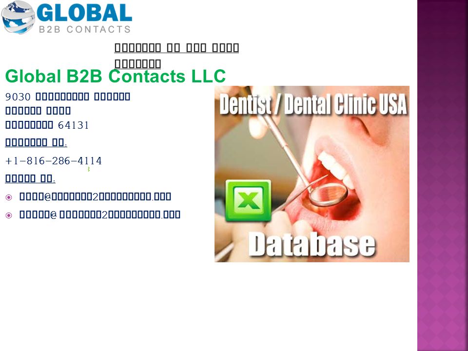 Global B2B Contacts LLC 9030 Charlotte Street Kansas City Missouri Contact No : ID :  globalb 2 bcontacts.