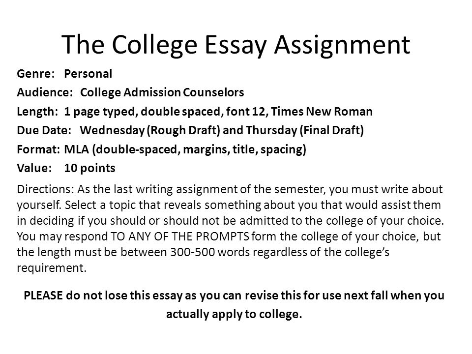 Should you put a title on a college essay