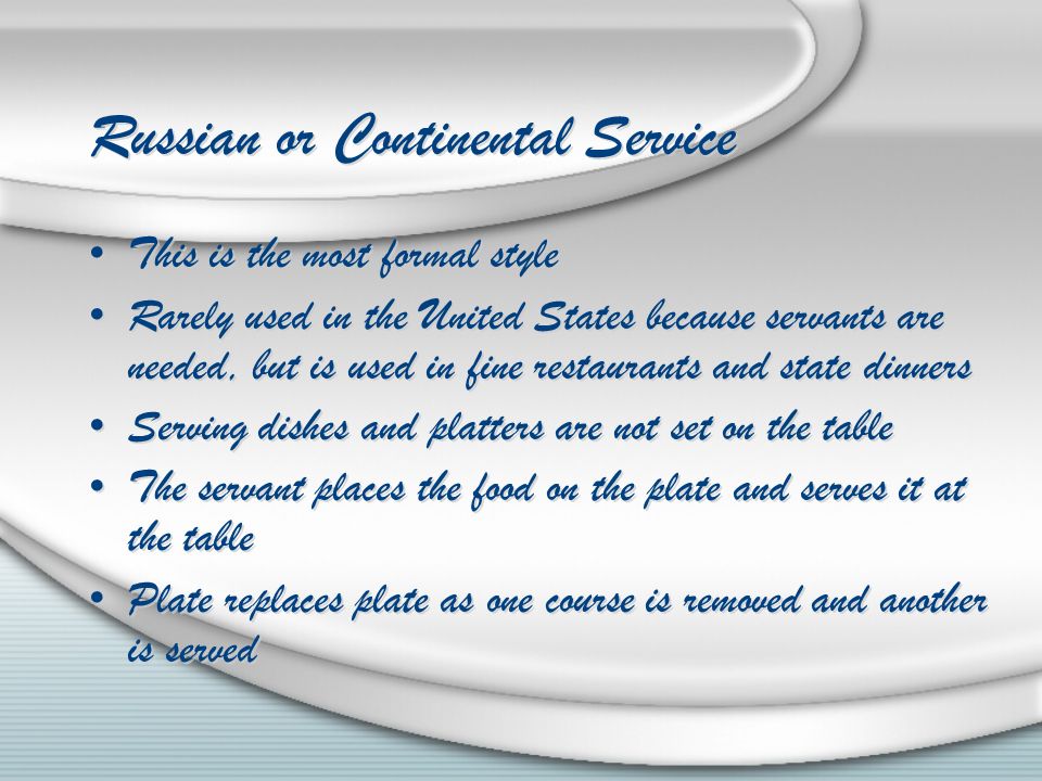 Serving Styles and Table Setting - ppt download Serving Styles and Table Setting - ppt download