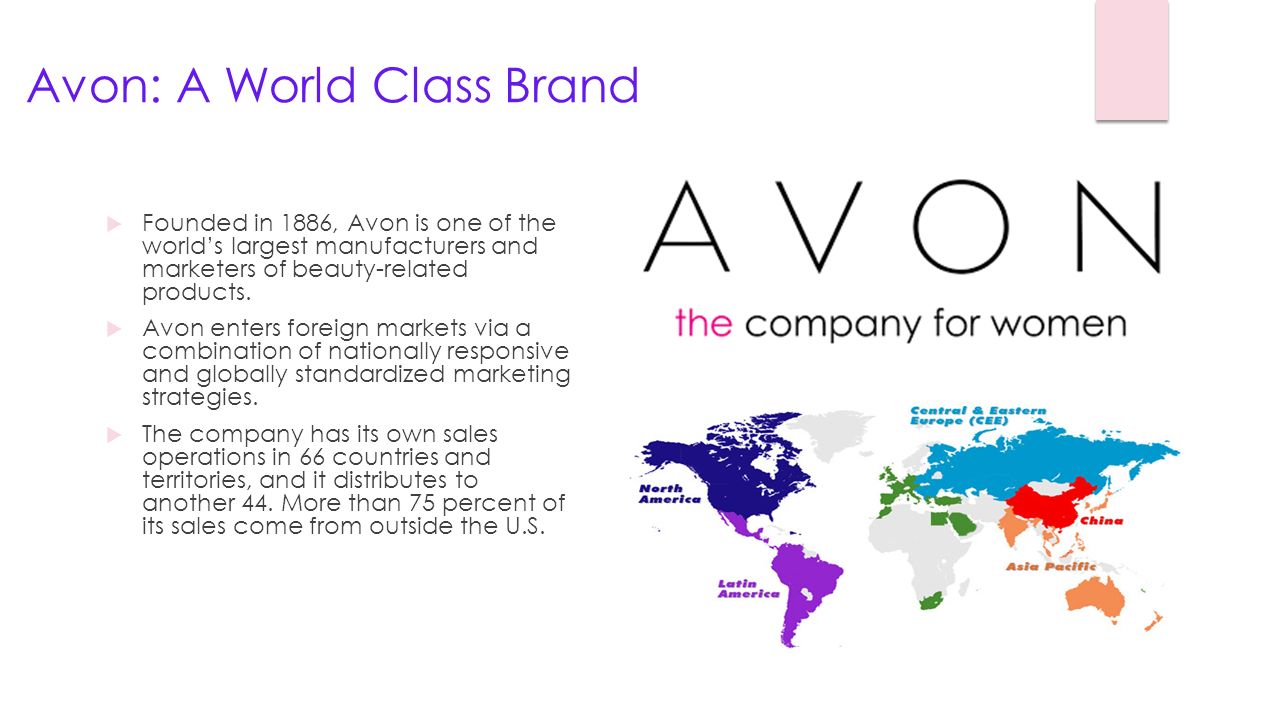 avon calls on foreign markets essay Running head avon calls on foreign markets 1 avon calls on foreign markets 2 avon calls on foreign markets production orientation there. avon calls on foreign markets essay Running head avon calls on foreign markets 1 avon calls on foreign markets 2 avon calls on foreign markets production orientation there.