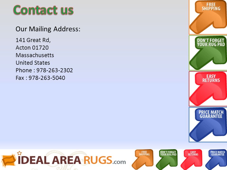 Our Mailing Address: 141 Great Rd, Acton Massachusetts United States Phone : Fax :