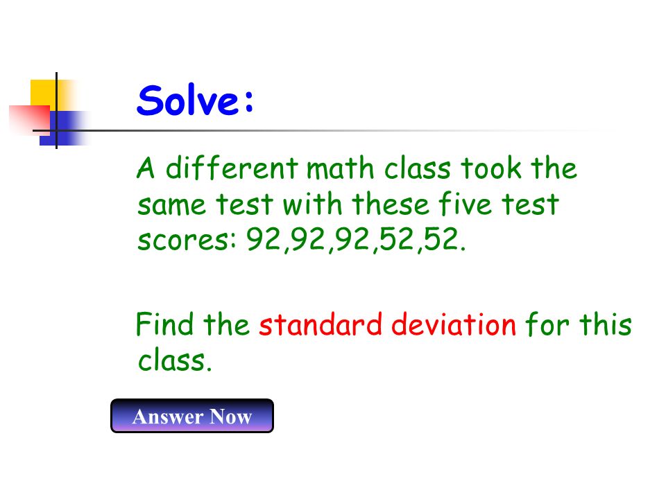 Worksheets Standard Deviation Worksheet Answers normal distribution students will be able to find the variance of solve answer now a different math class took same test with these five test