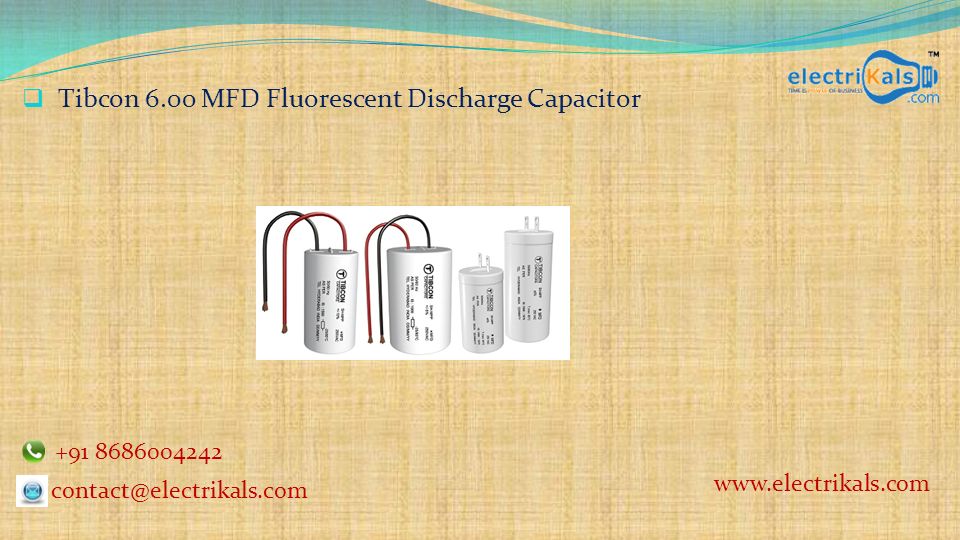  Tibcon 6.00 MFD Fluorescent Discharge Capacitor