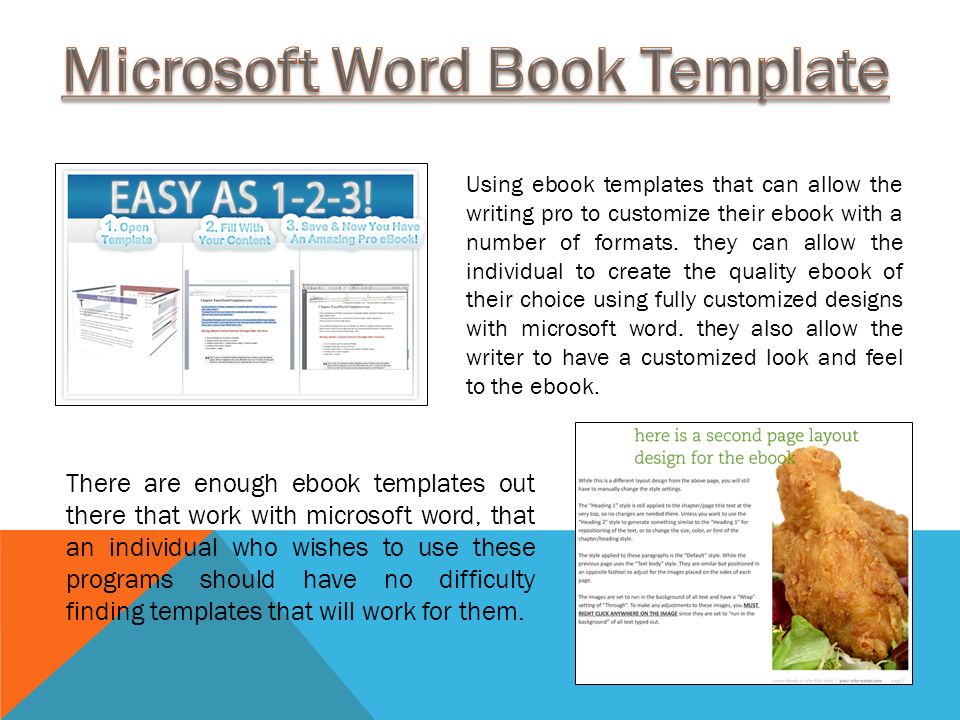 Using ebook templates that can allow the writing pro to customize their ebook with a number of formats.